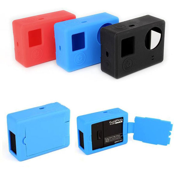 Soft Silicone Gel Rubber Protective Case Skin Cover For GoPro Hero 3 Plus 4 Camera