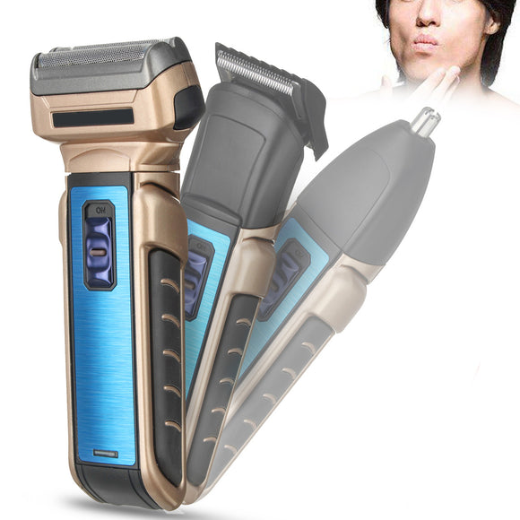 3 IN 1 Multi Smart Shaver Trimmer Two-Side Fit Faced Floating Electric Razor
