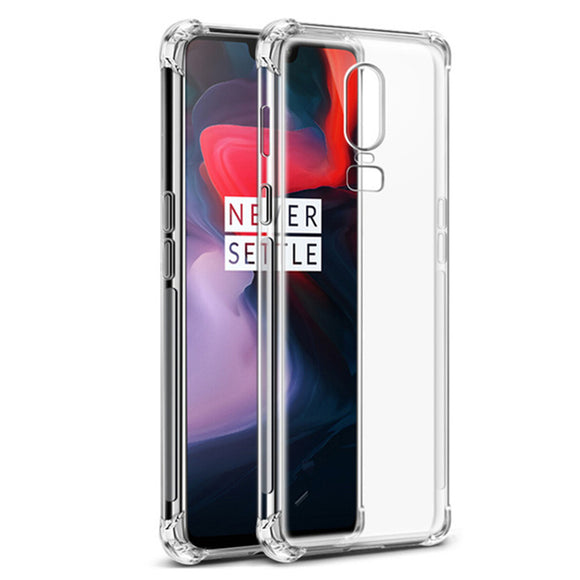Bakeey Clear Shockproof Silicone Protective Phone Case for OnePlus 6