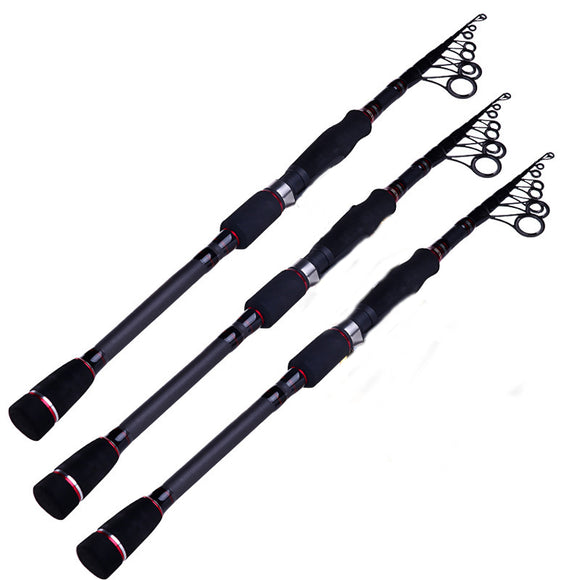 ZANLURE 1.8-3.0m Carbon Superhard Ultra Light Telescopic Spinnning Fishing Rod Sea Lake Fishing Rod