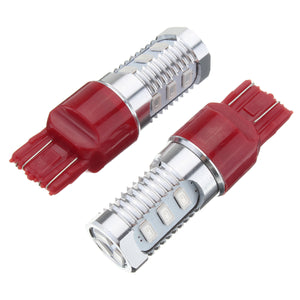 Pair Red 12V 7443 12LED Car Brake Lights Bulb Blinking Flashing Strobe Tail Stop Lamp