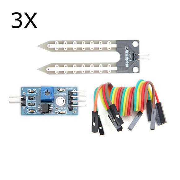 3Pcs Soil Hygrometer Humidity Detection Moisture Sensor For Arduino