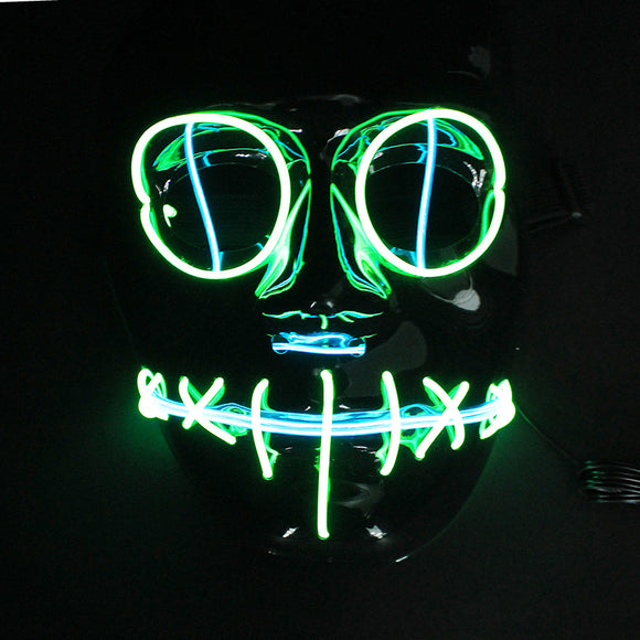 Halloween Mask Flash El Wire Led Glowing Beauty Christmas Party Mask Hot Sale