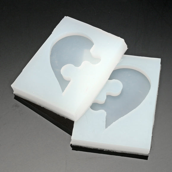 DIY Jewelry Beading Casting Mold Silicone Clear Resin Crystal Mold Square Heart