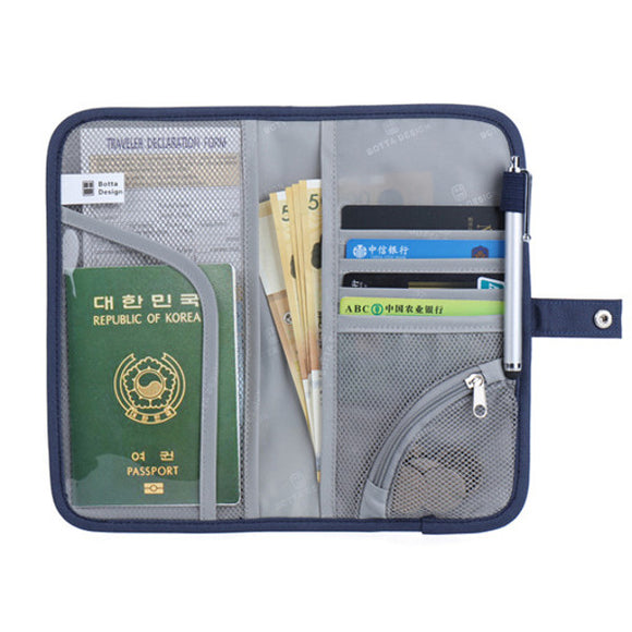 Portable Travel Zipper Passport Bags Waterproof Card Holder Coin Bags