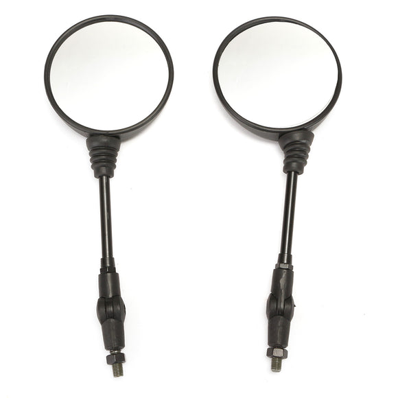 Round Motorcycle Folding Rear View Side Mirror M10x1.25mm