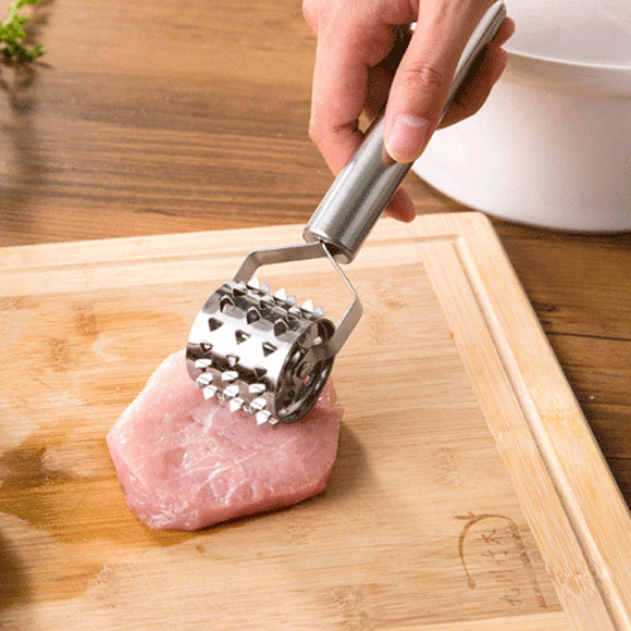 KCASA KC-MT090 Stainless Steel Meat Rolling Pounder Needle Steak Tenderizer Tender Kitchen Tools