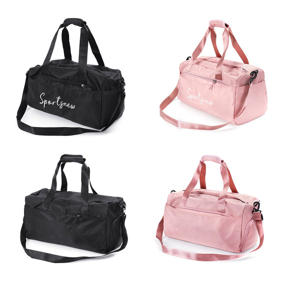 Sport Gym Bag Fitness Women Waterproof Travel Duffel Bag Handbag Shoulder Bag Shoes Compartment