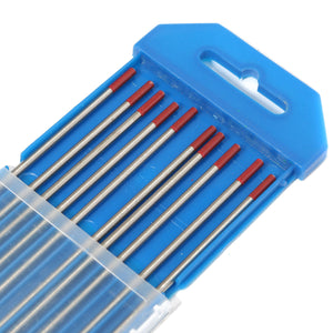 10Pcs 3/32inch x 7inch (2.4x175mm) RED WT20 2% Thoriated Tungsten Welding TIG Electrode Welding Rods