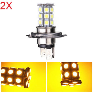 2pcs H4 5050 Amber LED Turn Signal Lamp Fog Light Daytime Running Light DRL For Car SUV