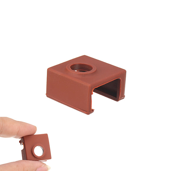 6Pcs Coffee Color MK9 Silicone Protective Case For Heating Aluminum Block 3D Printer Part Hot End