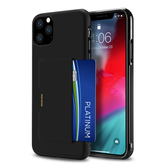 DUX DUCIS with Credit Card Slot PU Leather Shockproof Protective Case for iPhone 11 Pro Max 6.5 inch