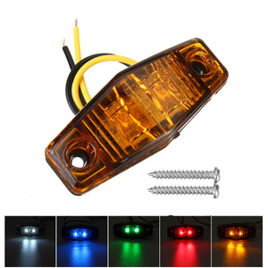 2LED Side Marker Indicator Light Clearance Lamp For 12/24V Truck Trailer Lorry Van