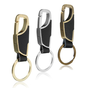 Leather Zinc Alloy Metal Car Keyring Fashion Keychain Keyfob Tool