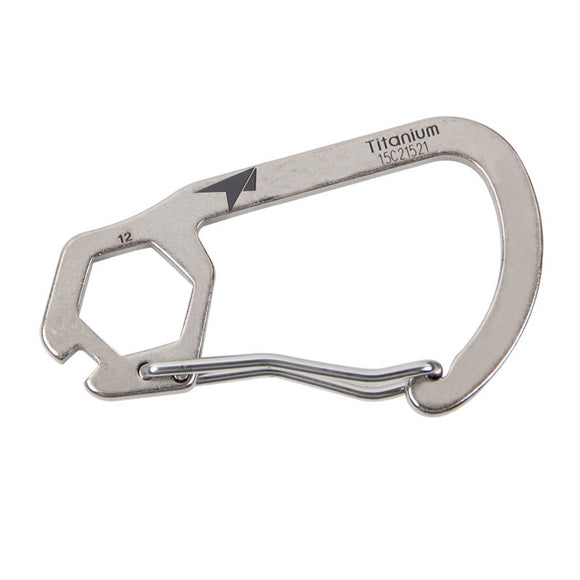 Keith Ti1103 1 PC Safety Titanium Carabiner Outdoor Climbing Buckle D Spring Snap Clip Hooks Keychain 6-point Wrench