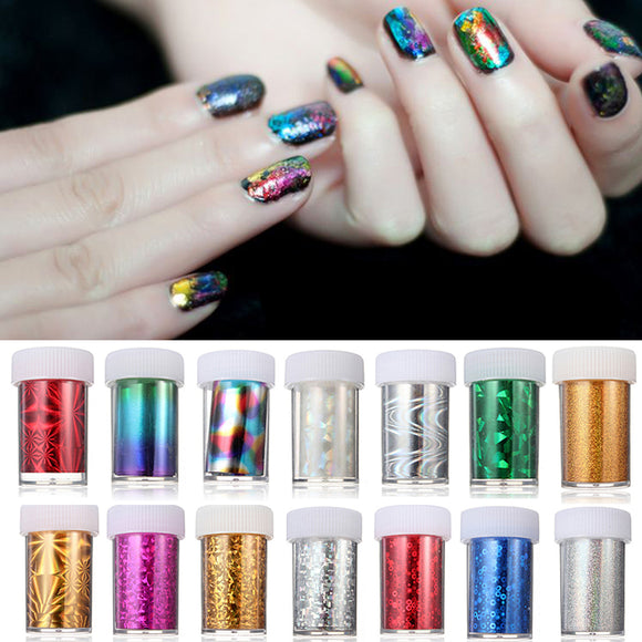 1.2 Meter Acrylic Multicolor Nail Art Transfer Foil Strip Decoration Holo Starry Sky DIY Design