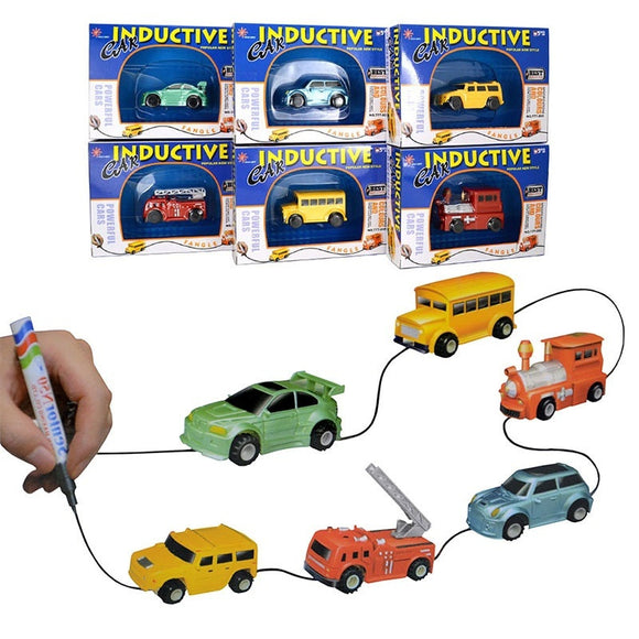 Mini Automatic Induction Magic Truck Car Line Following With Pen Kids Children Christmas Gift Toys