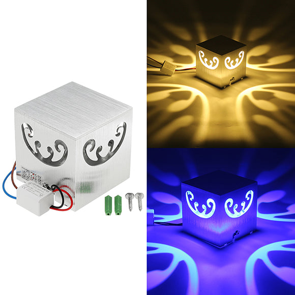 3W Modern Creative Butterfly LED Wall Light Indoor Square Decoration Lamp AC85-265V