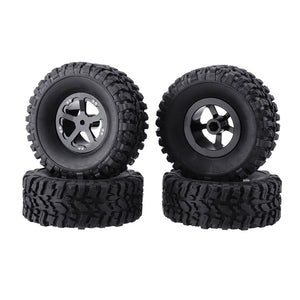 4PCS WPL Upgraded Wheel Rim & Tires for B1 B16 B24 B36 C14 C24 C34 1/16 Rc Car Parts