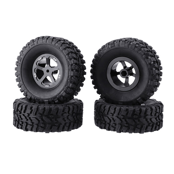 4PCS WPL Upgraded Wheel Rim & Tires for B1 B16 B24 B36 C14 C24 C34 1/16 Rc Car Parts