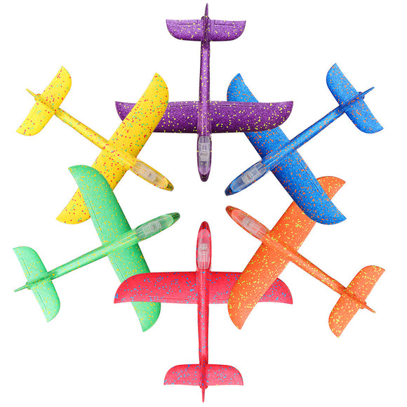 48cm Plane Toy Glider Shake Vibration Sensor LED Light Induction Hand