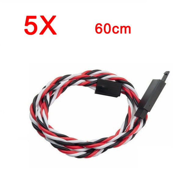 5X Amass 60 Core 60cm Anti-off Servo Extension Wire Cable For Futaba