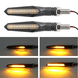 12V Universal Flowing Motorcycle LED Turn Signal Indicator Amber Lights