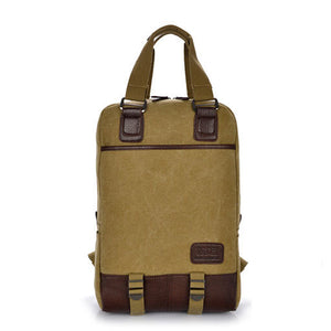 14-15inch Laptop Men Women Canvas Casual Backpack Outdoor Knapsack