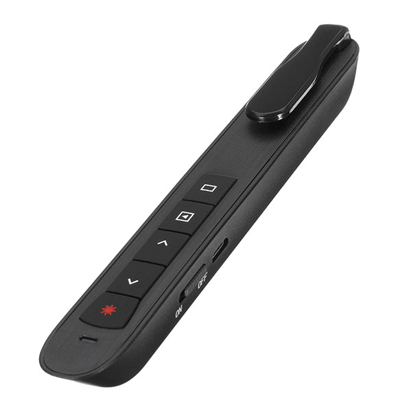 TK701 2.4G Wireless PPT Powerpoint Pointer Presenter Pen Clip Volume Control