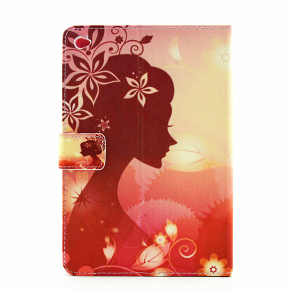 Fairy Luxury Bling Diamond Printed Leather Case Folio Stand For iPad Mini 4