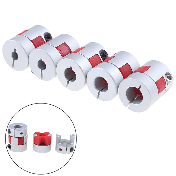 Machifit ID6.35mm Aluminum Coupler Connector OD20mm x L25mm CNC Stepper Motor Flexible Shaft Coupling