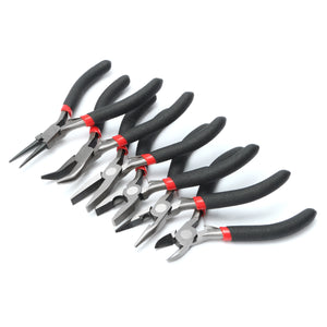 4.5 Inch 6 Types Mini Pliers Jewelry Round Long Nose Making Beading Wire Cutter Hand Tool Kit