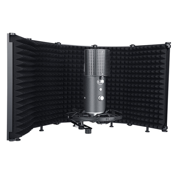 Bakeey microphone Isolation Shield 5-Panel Wind Screen Foldable 3/8 and 5/8