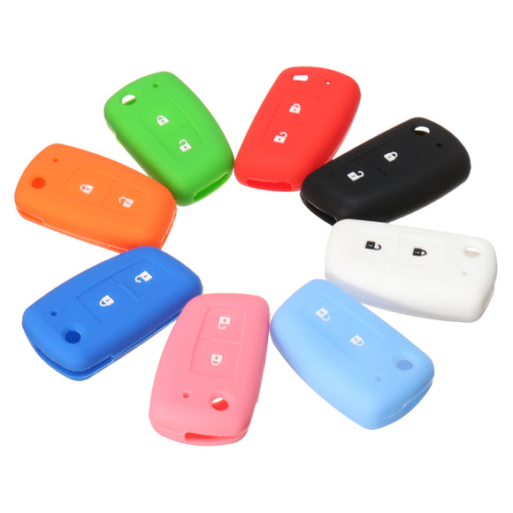 2 Buttons Car Remote Key Case Silicone Rubber Cover Fob Shell for Nissan Qashqai