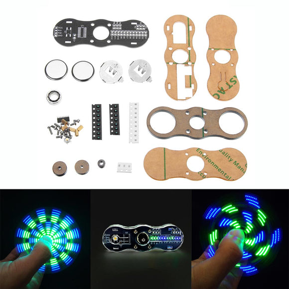 5pcs DIY LED Hand Spinner Electronic Kit C51 Single Chip Training Kit