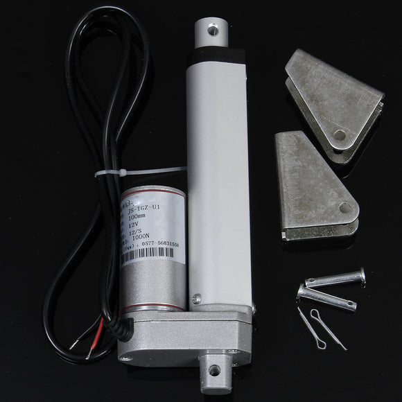 4 inch 100mm 12V 1000N 225LB 12mm/s Miniature DC Electric Linear Actuator Motor