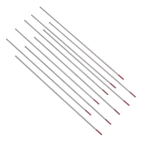 10Pcs 1.0/1.6 /2.4mm TIG Welding Tungsten Electrode 150mm WT20 Red Tip Rod