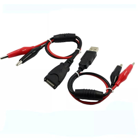 2 Pairs DANIU USB  Clips Crocodile Wire Male/Female to USB Tester Detector DC Voltage Meter Ammeter Capacity Power Meter Monitor