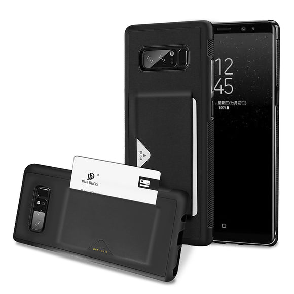 Card Slot PU Leather Soft TPU Shockproof Case for Samsung Galaxy Note 8