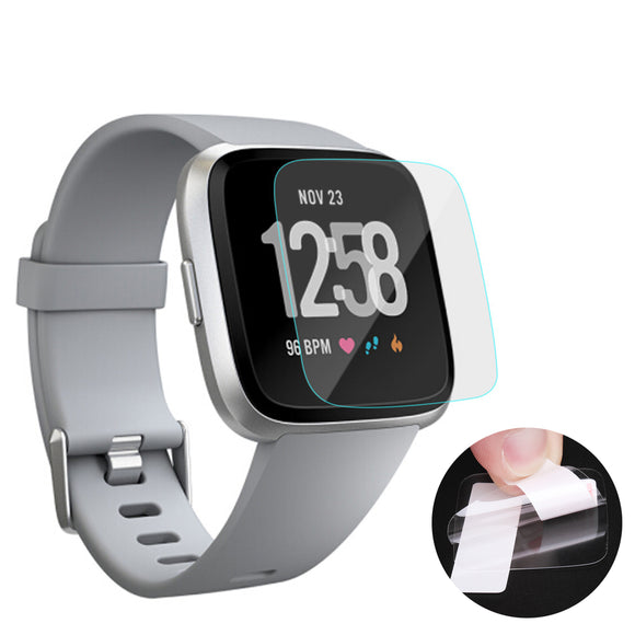 3PCS Crystal Clear HD Anti-Scratch Smart Watch Screen Protector Film for Fitbit Versa
