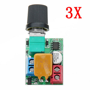 3pcs DC 5V To 35V 5A Mini Motor PWM Speed Controller Ultra Small LED Dimmer Speed Switch Governor