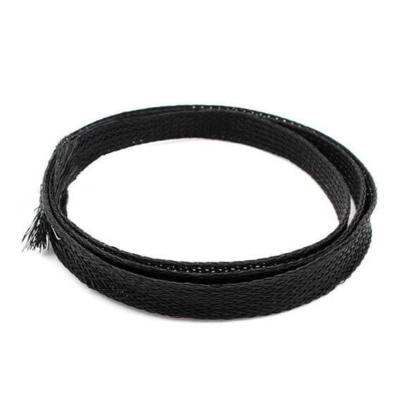 10PCS 1M Retardant Nylon Braided Sleeving 8mm Black PET Cable For 3D Printer