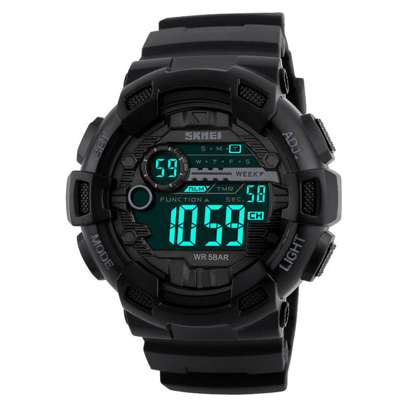 SKMEI 1243 Men Waterproof Chronograph Sport Outdoor Swimming LED Digital Watch