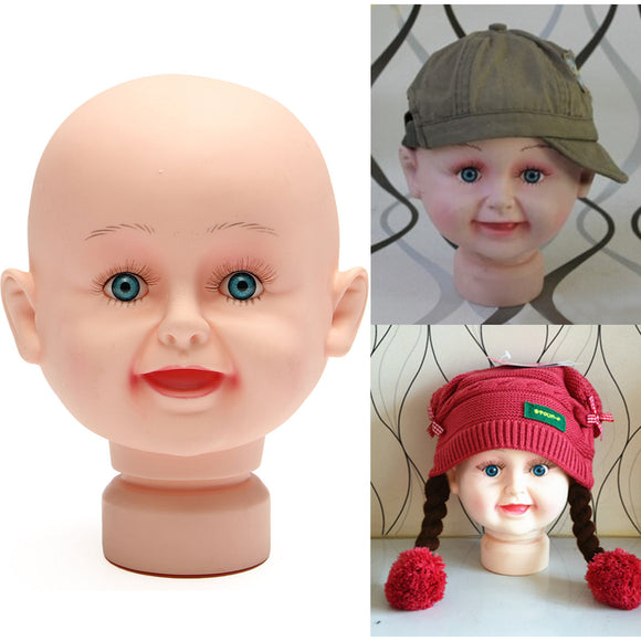 Children Kid Mannequins Manikin Head Model Stand For Hats Wig Display