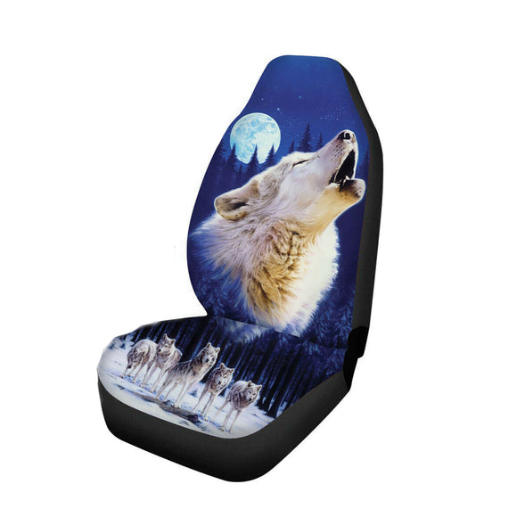 1PCS Single Seat Car Front Seat Cover Protector Universal Cushion Animal Printed