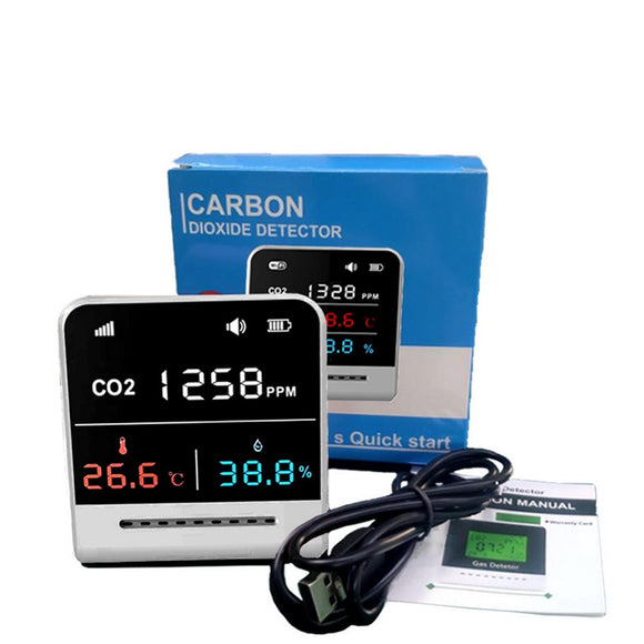 CO2 LCD Meter Sensor Carbon Dioxide Detector Air Quality Monitor Temperature Humidity Meter Gas Analyzer