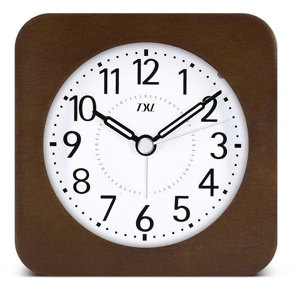 TXL Wooden Desktop Snooze Alarm Clock Backlight Silent Sleepiness Growing Bibi Sound