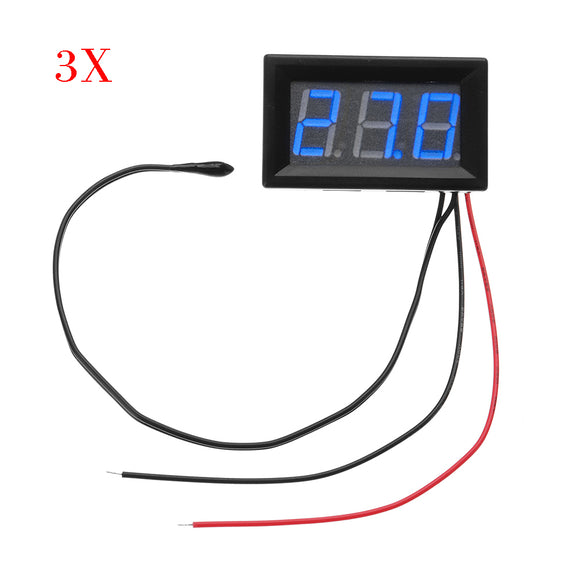 3pcs Blue DC 5V To 12V -50C To -110C Digital Thermometer Monitor Multipurpose Thermometer