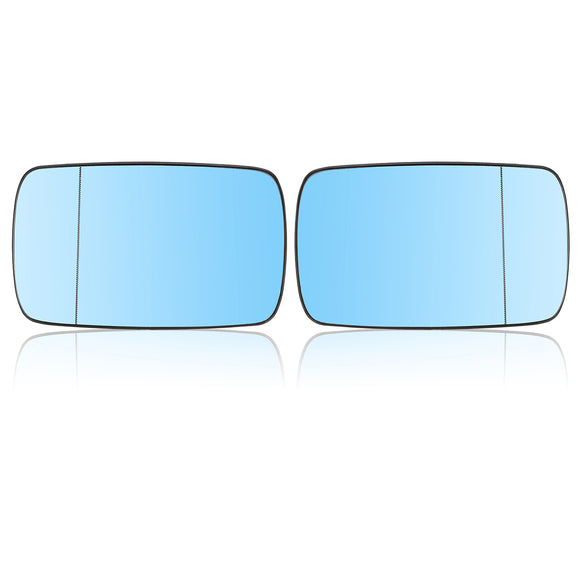 Car Left And Right Side Heated Blue Wing Mirror Glass For BMW E39 E46 19982005