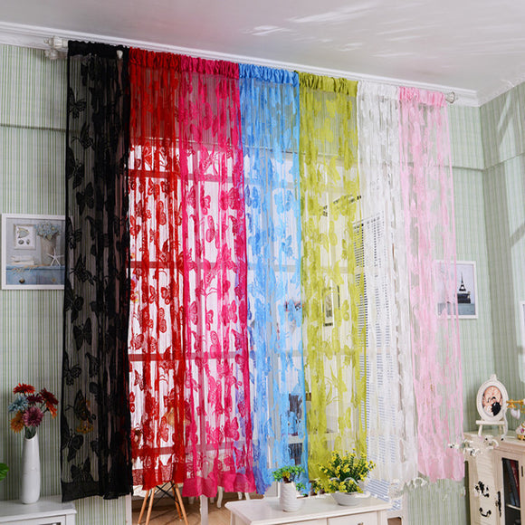 1mx2m Butterfly String Curtain Tassel Drape For Wall Vestibule Door Window Home Decor